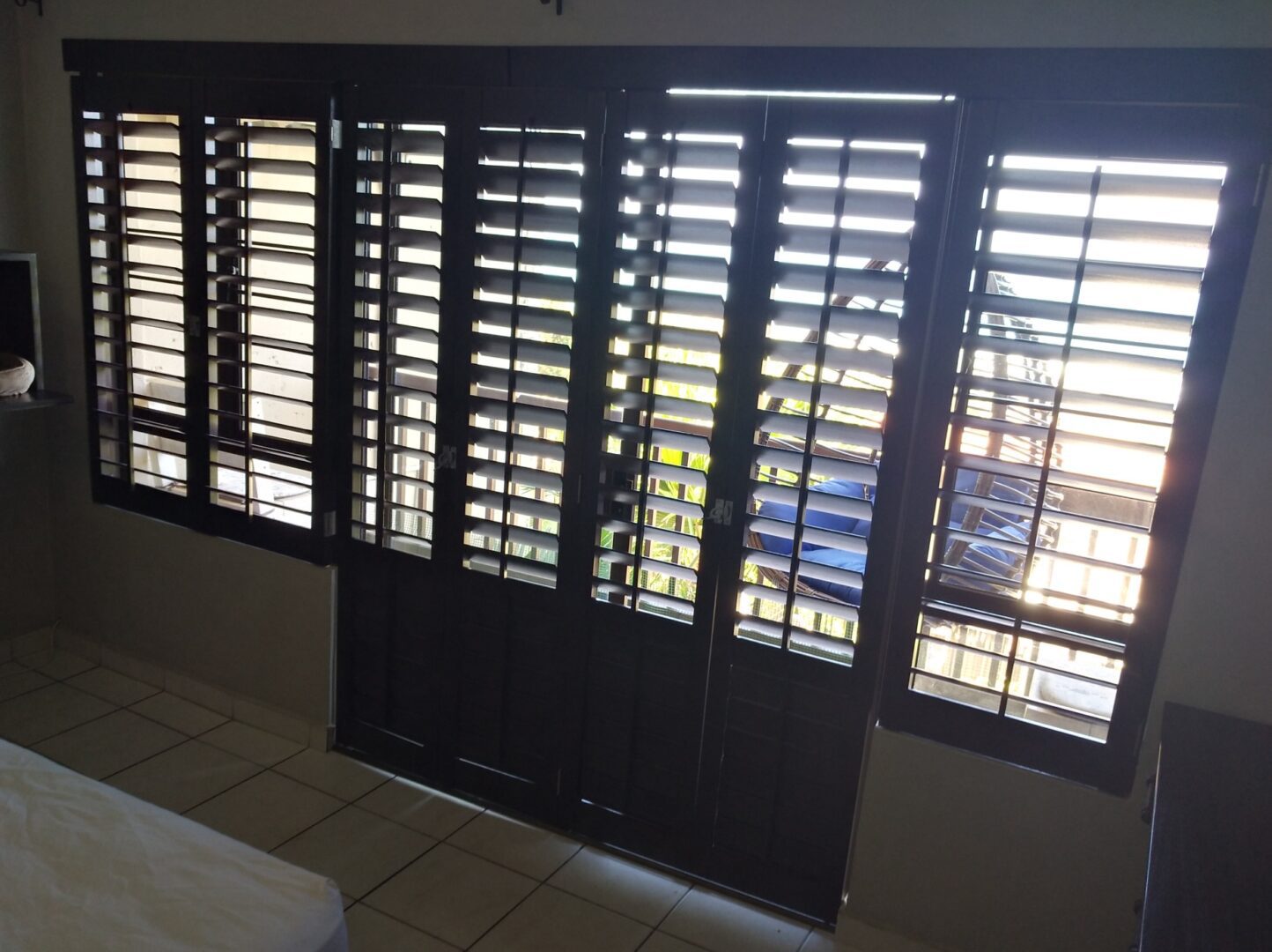 dark wood shutters